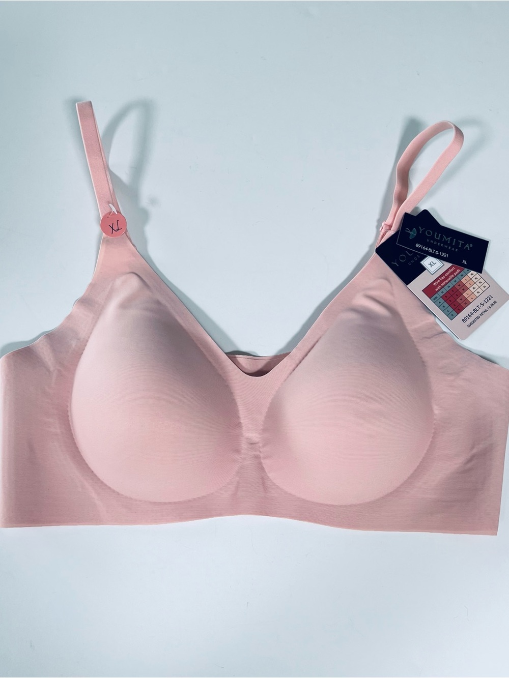 Youmaita Women’s Blush Pink Bra size XL NWT